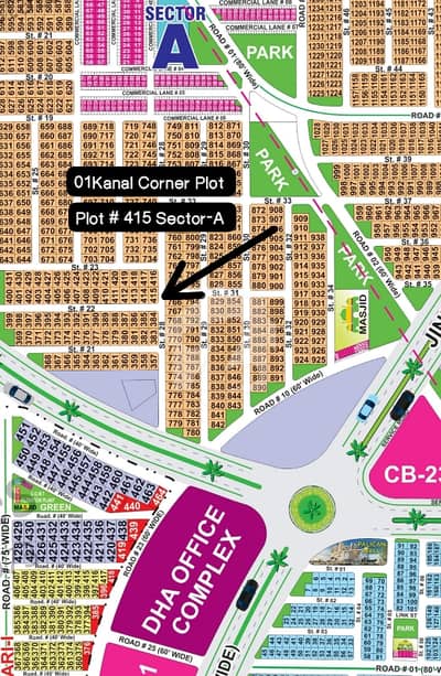 01Kanal Hot Location Corner South Facing Plot available for sale. 01Kanal Hot Location Corner South Facing Plot available for sale.
