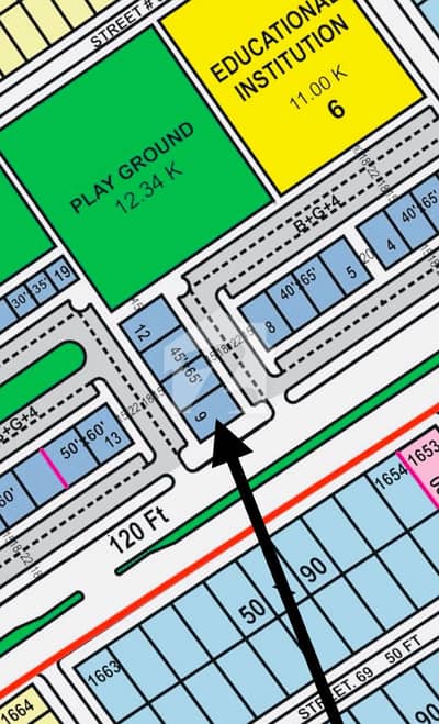 2925 Sq Ft ( 45*65 ) Double Road Corner Commercial Plot in Block D. MPCHS Multi Gardens B-17 Islamabad.