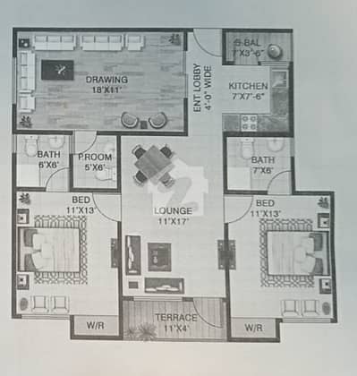 Four Bed DD Apartment Available For Sale In Saima Residencia Main Airport Road Karachi