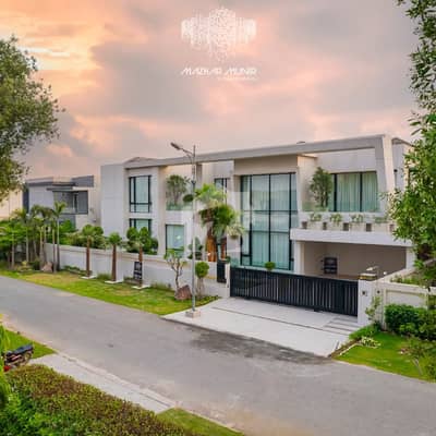 2 Kanal Brand New Mazhar Munir Design Most Beautiful Full Basement Fully Furnished Home Theater Swimming Pool Top Roof Garden 20KV Solar Attached Bungalow For Sale At Prime Location Of DHA Lahore Near To Park Masjid &Amp; Commercial Market