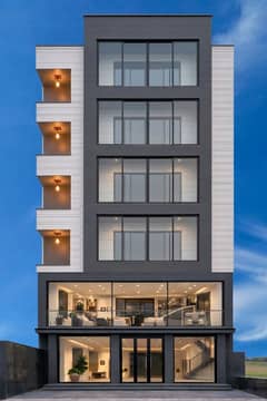 Flat Brand New luxury 600 or 712 Square Feet Main road facing west open corner flats For Sale In Gulshan-E-Iqbal - Block 4A