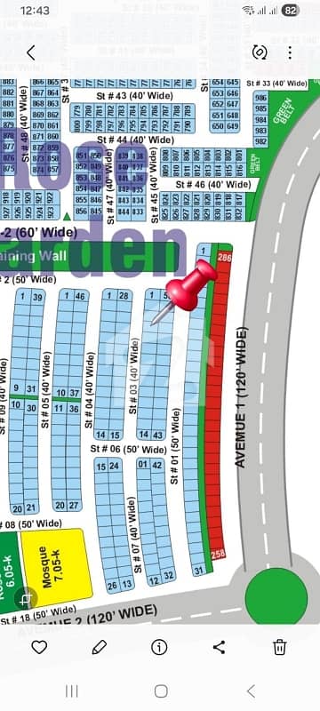 ROSE GARDEN ZONE 2 5MARLA plot for sale