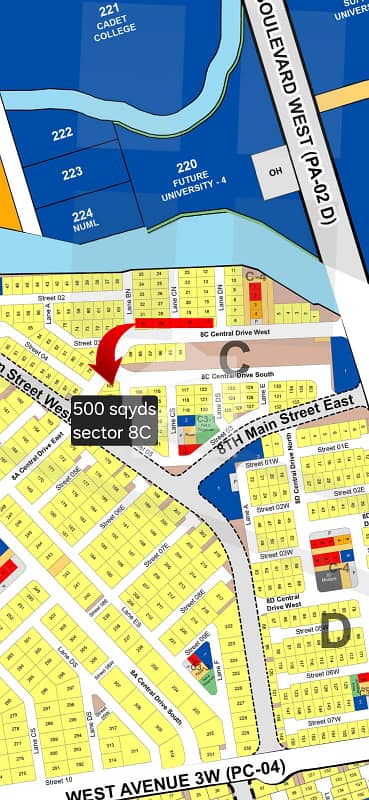 West Open Corner 500 Sq. Yards Residential Plot Available in Sector 8C West Open Corner 500 Sq. Yards Residential Plot Available in Sector 8C