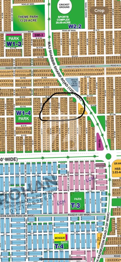 Residential Plot Spread Over 20 Marla In DHA Phase 1 - Sector W2 Available