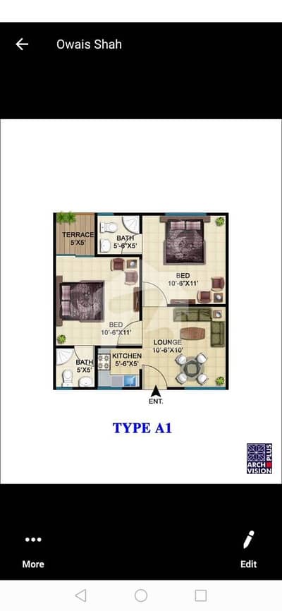 Brand new 2 bed lounge Flat For sale at KN Gohar Green City