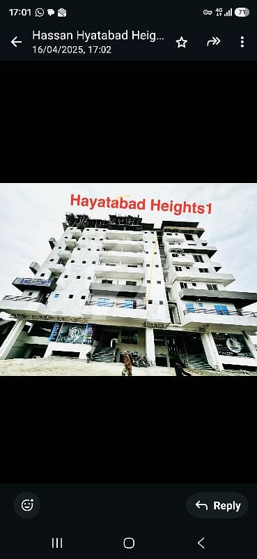 حیات آباد ہائٹس حیات آباد فیز 3,حیات آباد,پشاور میں 2 کمروں کا 4 مرلہ فلیٹ 1.2 کروڑ میں برائے فروخت۔ حیات آباد ہائٹس حیات آباد فیز 3,حیات آباد,پشاور میں 2 کمروں کا 4 مرلہ فلیٹ 1.2 کروڑ میں برائے فروخت۔
