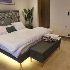 Per Day 1 Bed Apartment 1500 Square Feet Brand New on 2nd Floor Sun facing on Murree Expressway Available for Rent