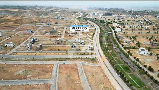 10 Marla Croner Plus Blvd Plot Available For Sale With All Basic Amenities On Top Class Location Of Sector J DHA Phase 5 Islamabad.
