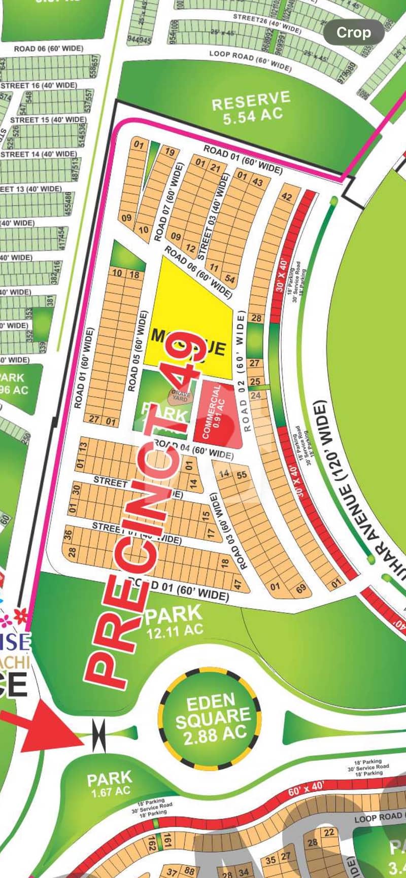 Precinct 49 Facing Park Plot Precinct 49 Facing Park Plot