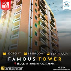 FAMOUS TOWER 3 BEDROOMS APARTMENT