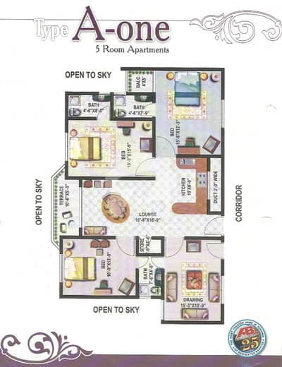 5 Rooms Apartment on Sale in Awal Square Qasimabad