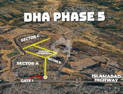 DHA Phase 5,Sector B, One kanal Plot for Sale