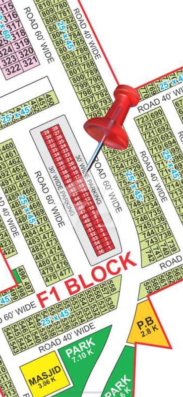 2 Marla Commercial Plot F1 Block Bahria Orchard Lahore