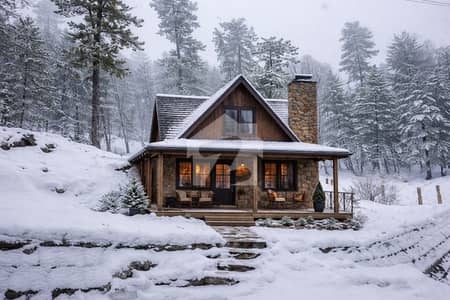 3 Marla Scandenavian Cottage In Snow Zone In Murree Hills On Installments
