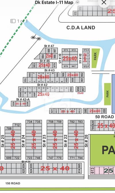 25x40 Back Open Park Plot Available For Sale I-11/2