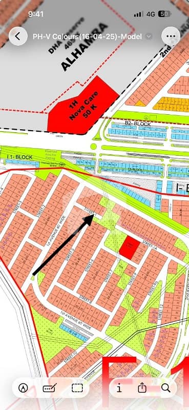 Hot Investment: Front-Back Open 1 Kanal Plot with Back Extra Land Sector F1, DHA 5