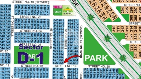 10 Marla Park Facing Plot For Sale