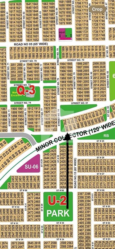 DHA Multan Sector Q 1 Kanal 120ft Road Corner Extra Land Plot Near To Park, Masjid And Commercial. Plot For Sale