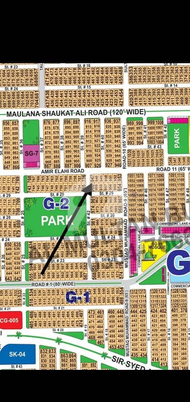 DHA Multan sector G 1 kanal 65ft corner residential plot near to park, Masjid and commercial.