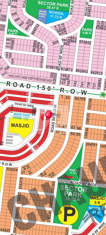 1 kanal Plot For Sale At DHA Phase 9 Prism Super Hot Plot At 80 Feet Roat
