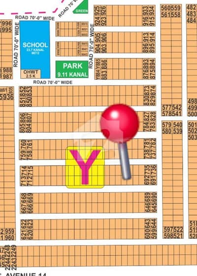 1 Kanal Plot For Sale At DHA Phase 7 Sector Y Pair Plot For Sale