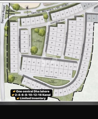 DHA LAHORE ONE CENTRAL 2 Kanal Prime Location Plot