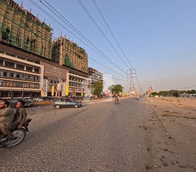 PRIME LOCATION 400 SQUARE YARD COMMERCIAL S. B MAIN 184 WIDE ROAD PLOT FOR SALE IN CUSTOM SOCIETY SECTOR 52-A KARACHI