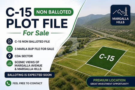 C-15 Non-Balloted 5 Marla BUP Plot File for Sale | Prime CDA Sector Investment