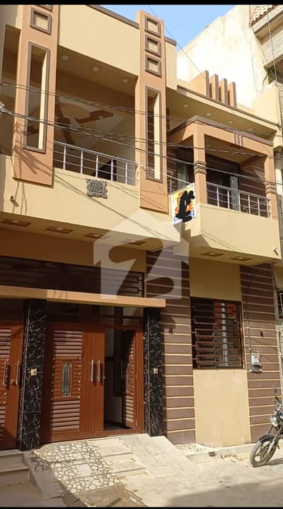LUXURIOUS Brand New 120 Sq-Yards G+1 West Open 30 Feet Wide Road House Available For Sale In Sector R Gulshan-e-Maymar Karachi