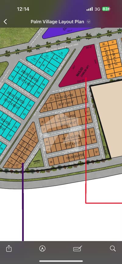Second Corner Plot For Sale 150 Sq Yard Brown Box Palm Village Second Corner Plot For Sale 150 Sq Yard Brown Box Palm Village