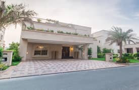 100% ORIGINAL Picture 3 Kanal Brand New With Pool Luxury Modern Design With 25kv Solar Most Beautiful Facing Golf Sami Furnished Bungalow For Rent At Prime Location Of DHA Raya Lahore