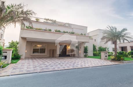 100% ORIGINAL Picture 3 Kanal Brand New With Pool Luxury Modern Design With 25kv Solar Most Beautiful Facing Golf Sami Furnished Bungalow For Rent At Prime Location Of DHA Raya Lahore