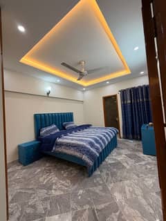 Al-Mustafa Tower  2 Bed Room Flat For Rent Fully Furnished  Real Picture Attached