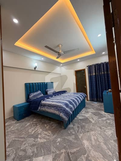 Al-Mustafa Tower  2 Bed Room Flat For Rent Fully Furnished  Real Picture Attached