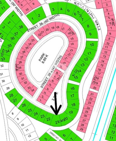 Prime Location One Kanal Plot For Sell in DHA Phase 6 Islamabad Sector B-3