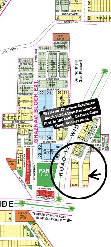 58/50 no. Ghaznavi Extension Block 11.25-Marla 100 Lakh. All Dues Clear Deal, 40 Feet Road. Best Location For Constructing Your Dream House in Bahria Town Lahore.