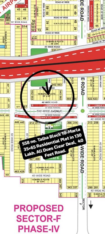 685 No. Talha Block 10-Marla (35 By 65) Residential Plot In 125 Lakh. All Dues Clear Deal, 80 Feet Road. Best Location For Constructing Your Dream House In Bahria Town Lahore
