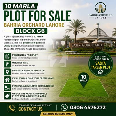 10 Marla All Dues Paid Plot For Sale