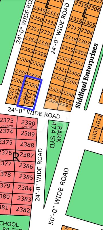 L-2325-26, 88 & 80 Sq. Yard, Gold Block