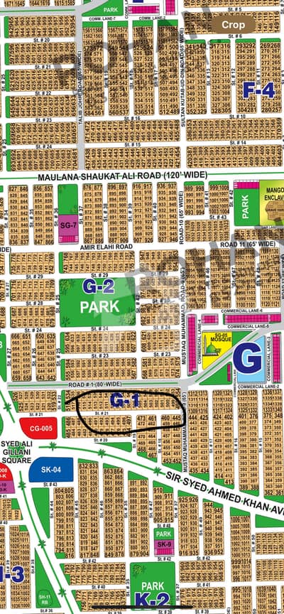 Good Location 20 Marla Residential Plot Up For Sale In DHA Phase 1 - Sector G