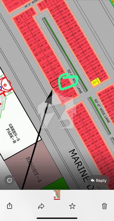 444 Sq Yards Commercial Plot For Sale Back Side Of Marine Drive, New Town Gwadar