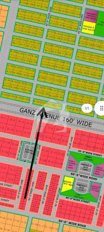 Prime 500 Sq Yards Plot for Sale in New Town Phase 2 Main 160 Ft Wide Gunz Avenue