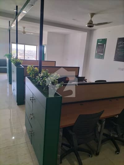 Fully Furnished 8 Marla Plaza 3rd Floor Office 2 Washroom One Kitchen Lift Install Big Open Hall Fully Furnished Fully Tiles Flooring