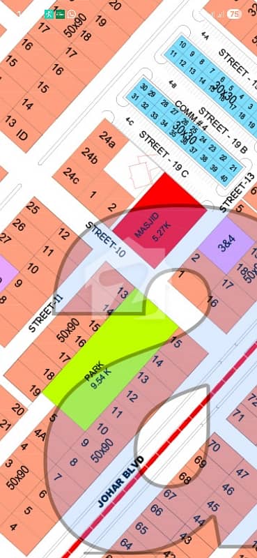 Dha 5 Sector C Street 10 South Face Plot 3 Near Park