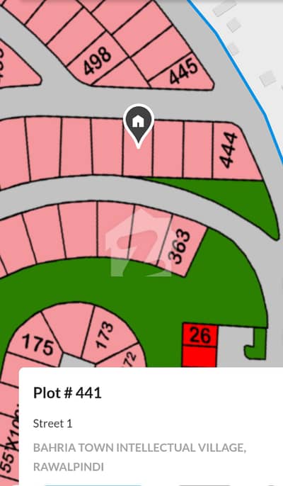 633 Sq/Yard Plot Front Back Road Bahria intellectual village Phase 7 Rawalpindi