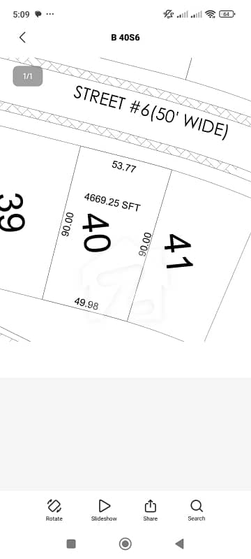 Dha Phase 3 Sector B 1 kanal Plot with Extra Land Available For Sale