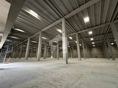Factory & warehouse for Rent Marble flooring height 20 to 34 feet with room gas On main Road Ideal for knitting machine