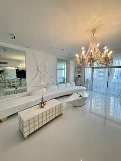 Emaar Reef Tower | Designer Furnished 2-Bedroom Luxury Apartment for Rent | Premium Seafront Living