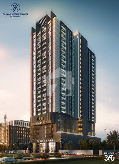 Invest In Timeless Elegance At Zainab Habib Tower By Sawera, Proudly Built By OK Builders, Located On Khalid Bin Waleed Road. Invest In Timeless Elegance At Zainab Habib Tower By Sawera, Proudly Built By OK Builders, Located On Khalid Bin Waleed Road.