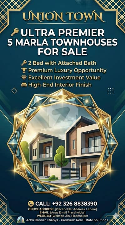 5 Marla Second Floor Townhouses on 2.5 Year Easy Installment Available For Sale in Union Town Lahore.